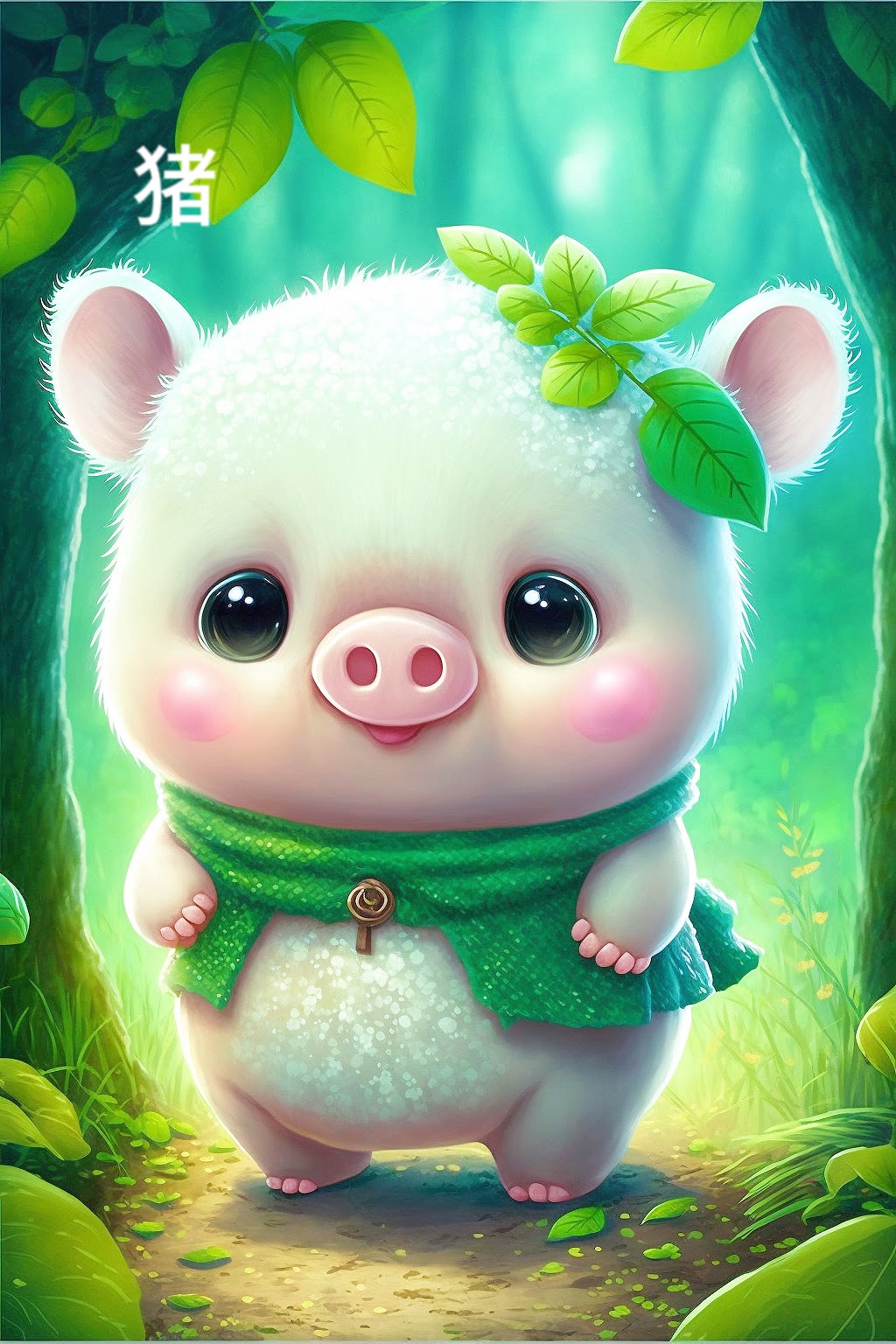 卡通十二生肖猪