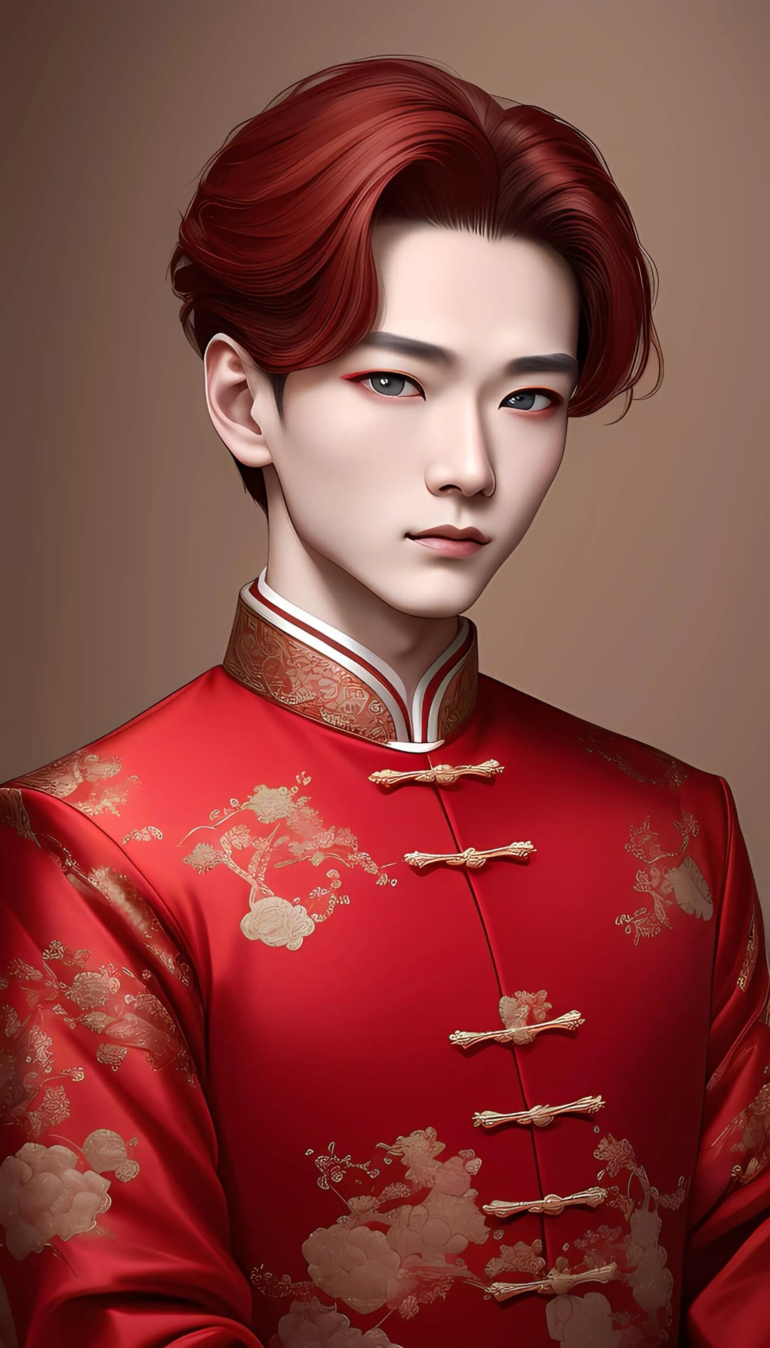 卡通男孩子中国新年装